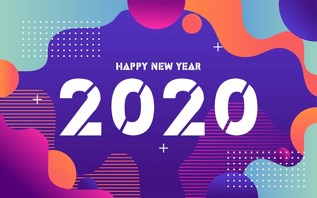 Happy new year 2020 background