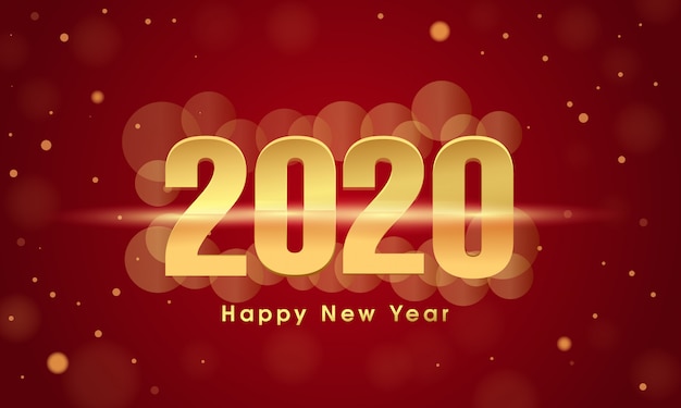 Happy new year 2020 greeting card design