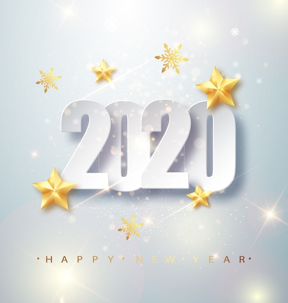 Happy New Year 2020 Greeting Card