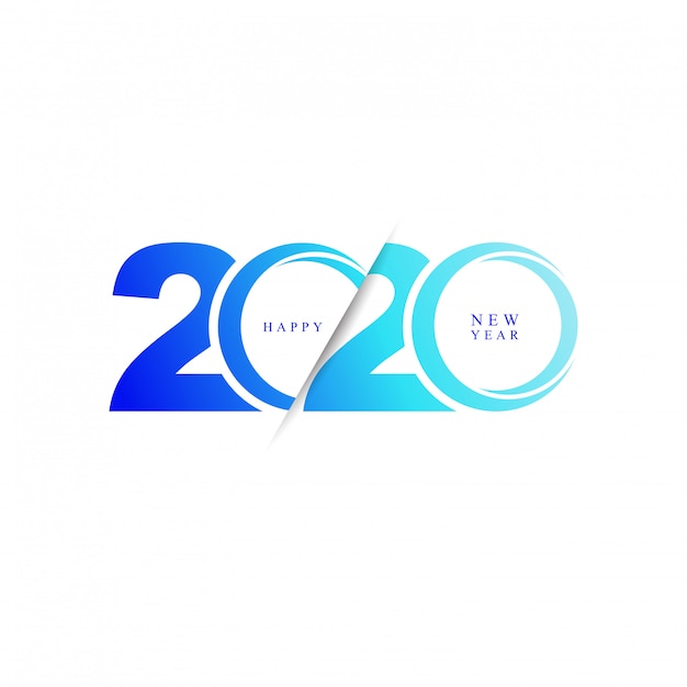 Happy New Year 2020 modern icon