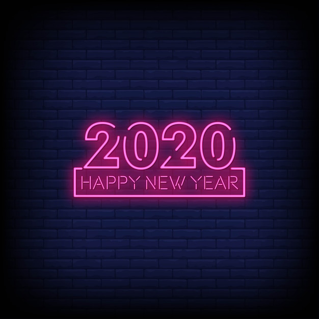 Happy New Year 2020 Neon Sig