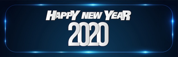 Happy New Year 2020 Promotion Sales Banner background