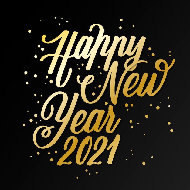 Happy new year 2021 lettering