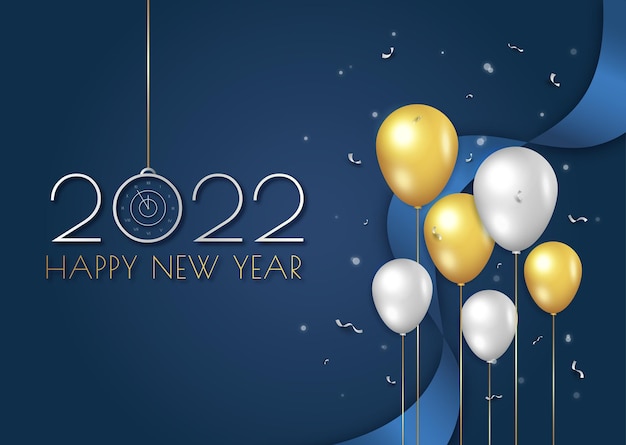 HAPPY NEW YEAR 2022 BACKGROUND BANNER