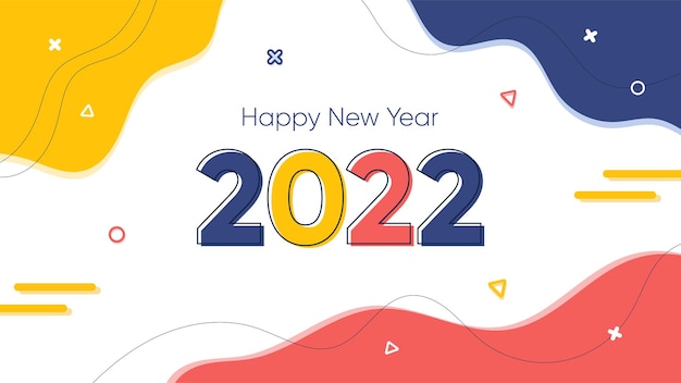 Happy New Year 2022  Celebration Background Design