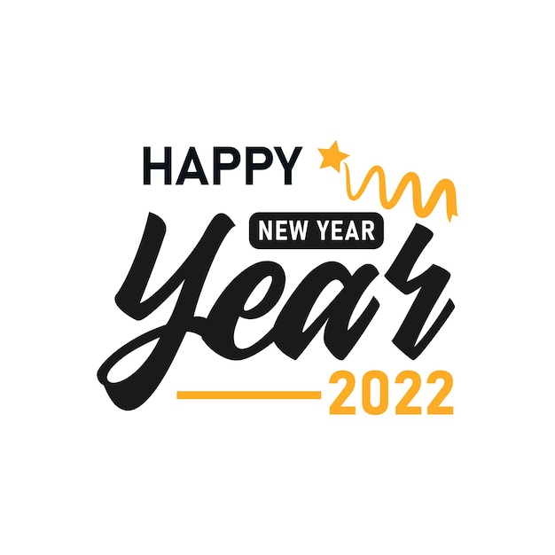 Happy New Year 2022 Lettering