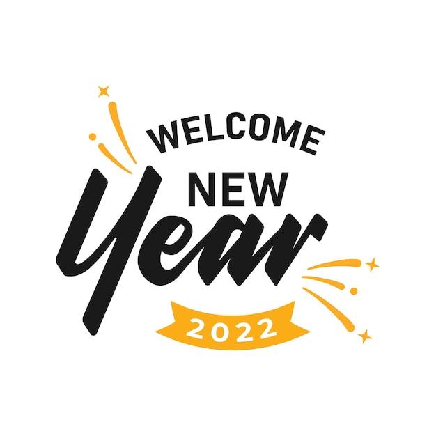 Happy New Year 2022 Lettering