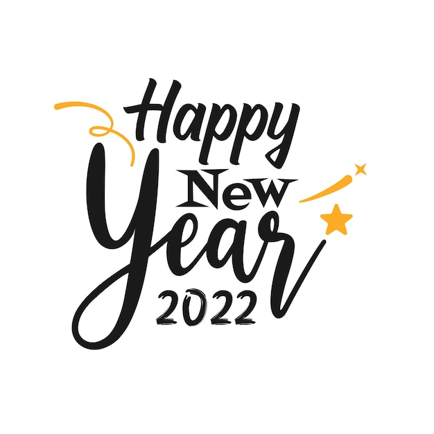 Happy New Year 2022 Lettering