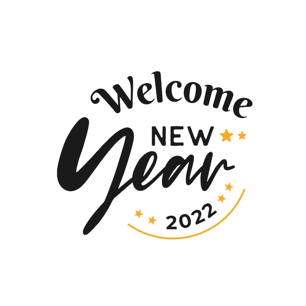 Happy New Year 2022 Lettering