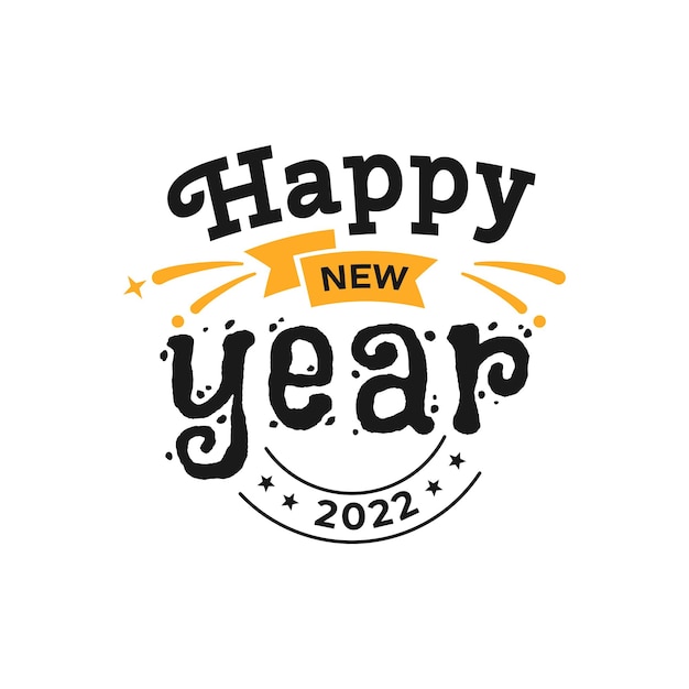 Happy New Year 2022 Lettering