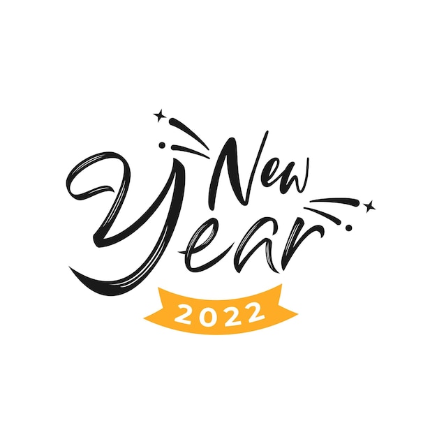 Happy New Year 2022 Lettering