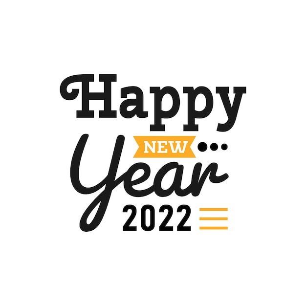 Happy New Year 2022 Lettering