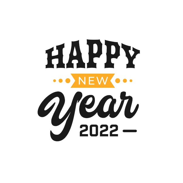 Happy New Year 2022 Lettering