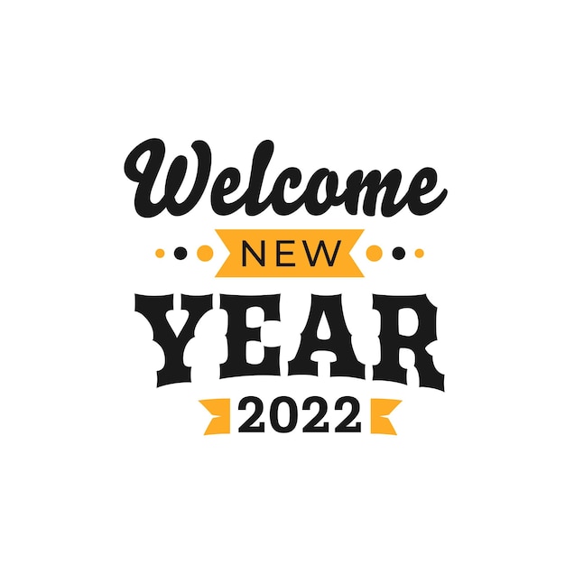 Happy New Year 2022 Lettering