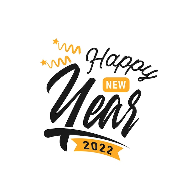 Happy New Year 2022 Lettering