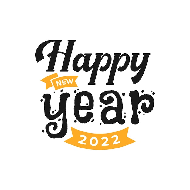 Happy New Year 2022 Lettering