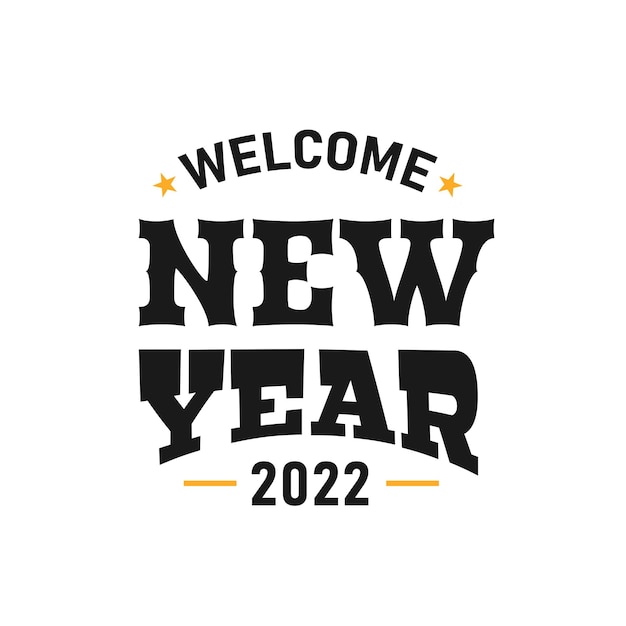 Happy New Year 2022 Lettering