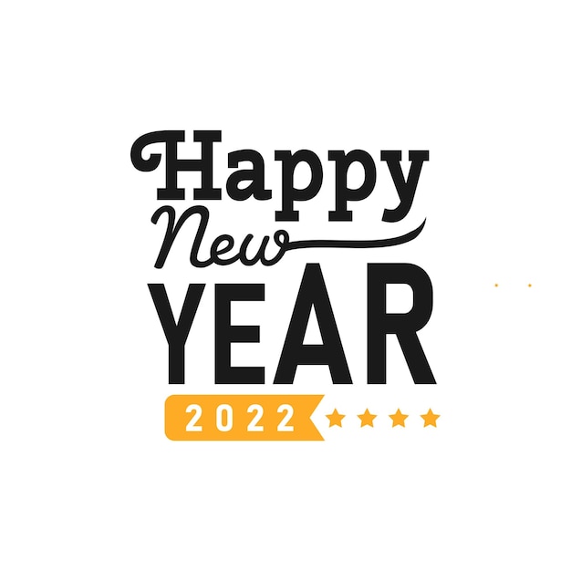 Happy New Year 2022 Lettering