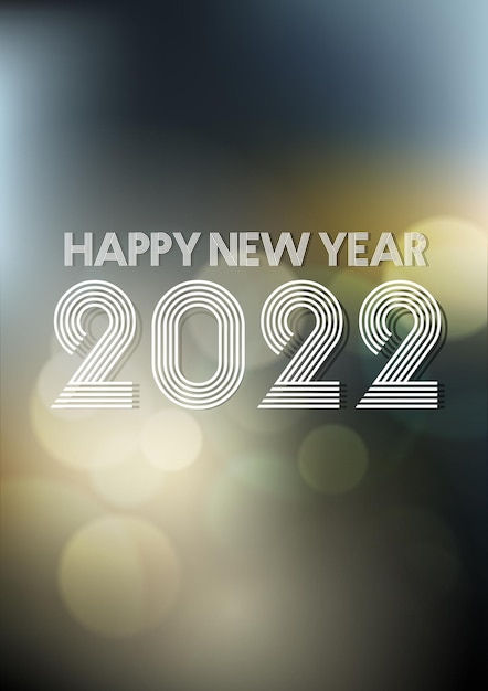 Happy New Year 2022 modern new trendy multiple white pop line design typography abstract numbers