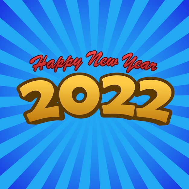 Happy new year 2022 text design