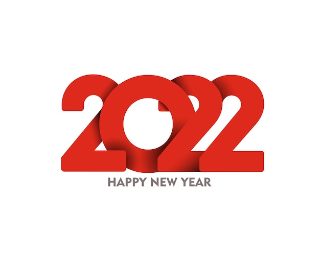 Happy New Year 2022 Text Typography Design Patter, Vector illustration.