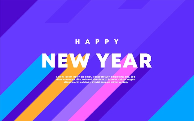 Happy New Year 2022 winter holiday greeting card template Party poster Social web banner design