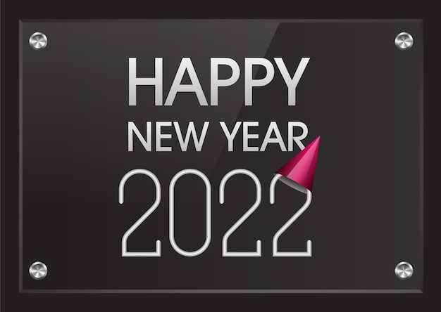 Happy New Year 2022 With Graduation Cap Hat