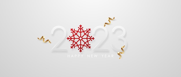 Happy new year 2023 background design with vector illustration