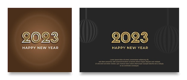 Happy new year 2023 background Modern trendy design with minimalist and clean style concept