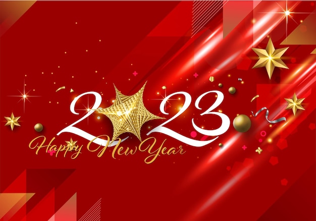 Happy new year 2023 banner poster calendar social media