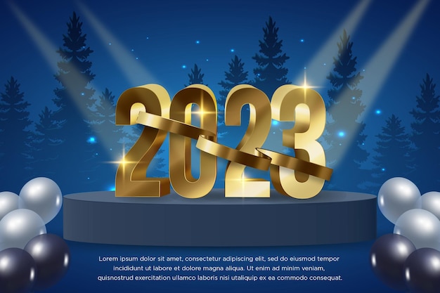 happy new year 2023 banner template design