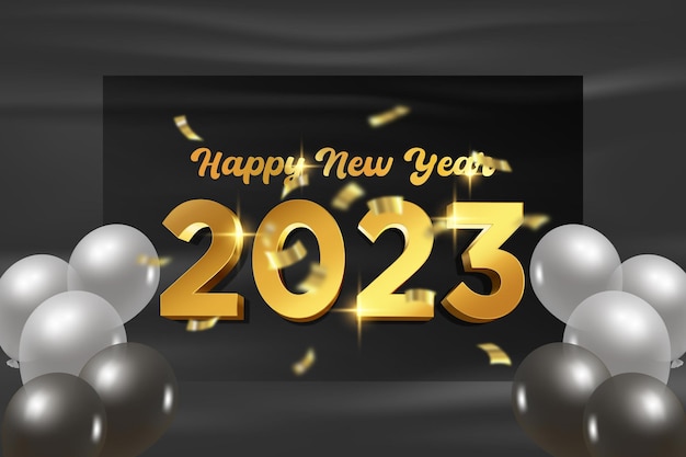 happy new year 2023 banner template illustration