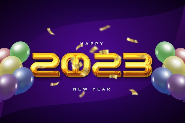 happy new year 2023 banner template illustration