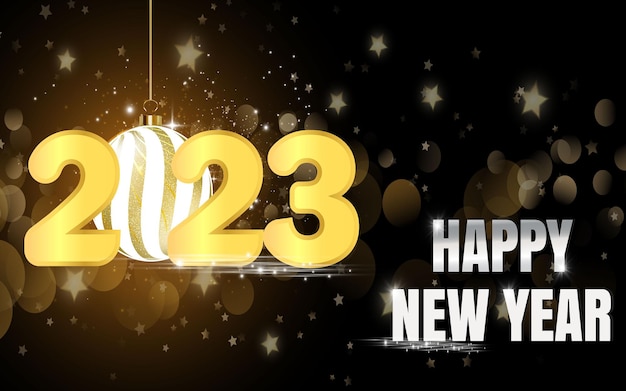 Happy new year 2023 celebration background