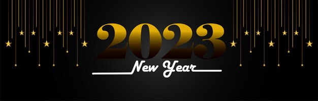 Happy new year 2023 celebration banner