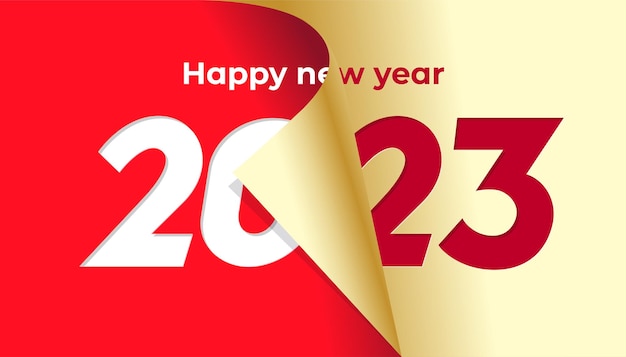 Happy new year 2023 Change or open paper to new year 2023 banner vector