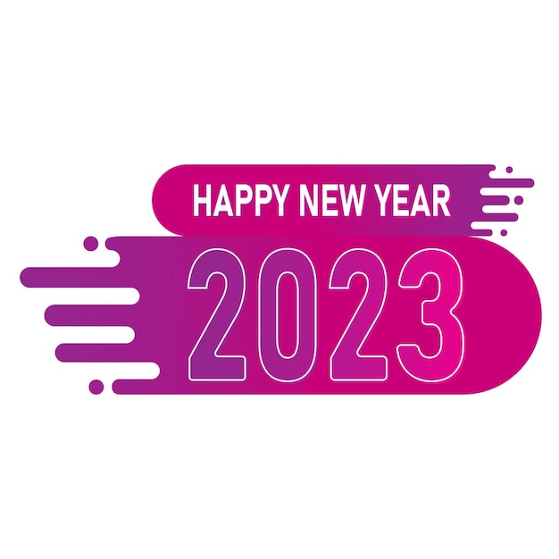 Happy New Year 2023 Clipart Vector HD