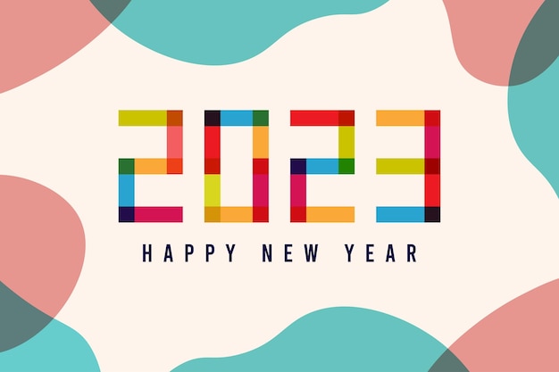 happy new year 2023 colorfull background