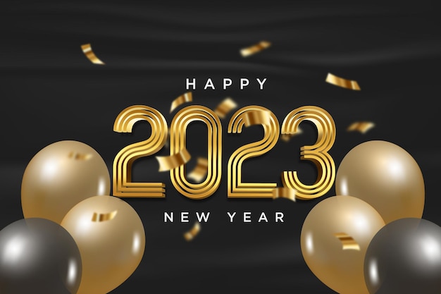 happy new year 2023 editable text effect template