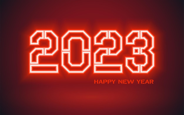 Happy New Year 2023 festive pattern on color background