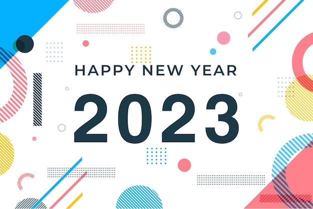 happy new year 2023 geometric background