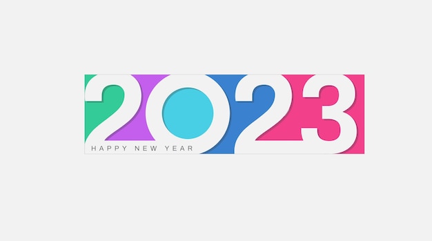 Happy New Year 2023 Modern colorful background Design for banner greeting card Vector illustration