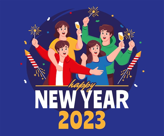 happy new year 2023 party celebration