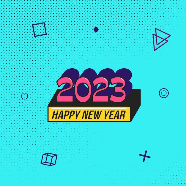 Happy new year 2023 post social media