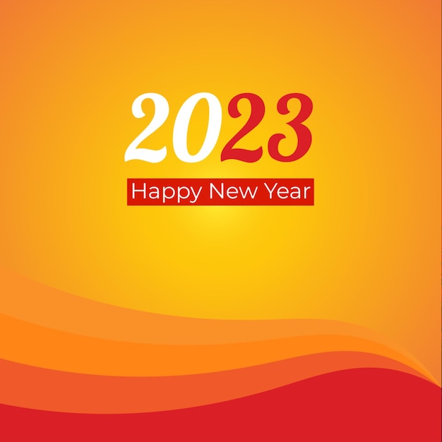 Happy new year 2023, post text effect, 2023 social media banner