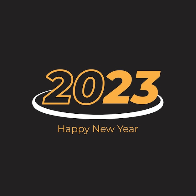 Happy new year 2023, post text effect, 2023 social media banner