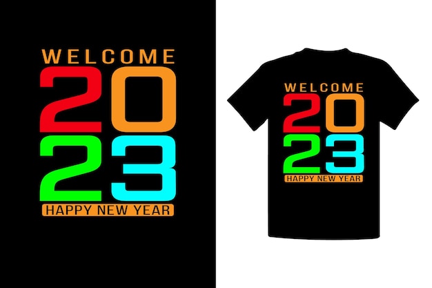 Happy New Year 2023 Typography T-Shirt Design