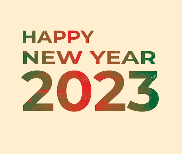 Happy new year 2023 Typography Vector Illustration Background Texts Design