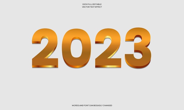 Happy new year 2023 with golden and glass effect 3d render concept for poster template design