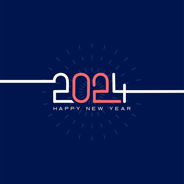 Happy new year 2024 banner design logo design idea with creative modern style vector art 2024